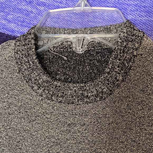 Silver glitter knit long sleeve top - Picture 3 of 9